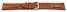 Bracelet de montre en cuir de veau, grain croco - fait main - marron - mat 21mm