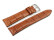 Bracelet de montre en cuir de veau, grain croco - fait main - marron - mat 21mm