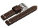 Bracelet de montre cuir de veau -  2 rivets -  style vintage -  Modèle Bolide - marron - extrafort - 24mm