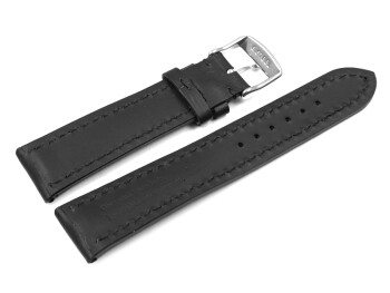 Bracelet de montre - cuir noir - imperméabilisé - remb. épais 20mm Acier