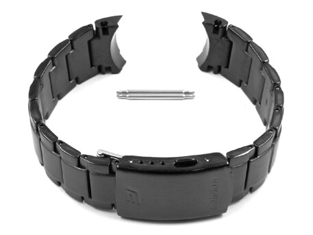 Bracelet montre Casio acier massif inoxydable noir p....