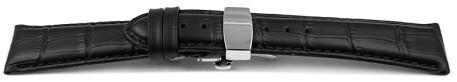 Bracelet montre - depl.papillon-noir-17,19,20,21,22,23 mm
