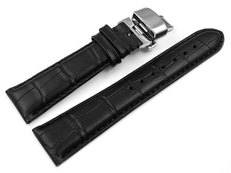 Bracelet montre - depl.papillon-noir-17,19,20,21,22,23 mm