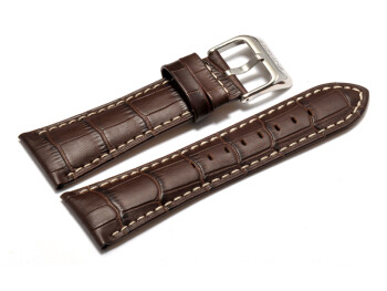 Bracelet montre Festina p.F16235 /  F16234 cuir,marron foncé,cout.blanche