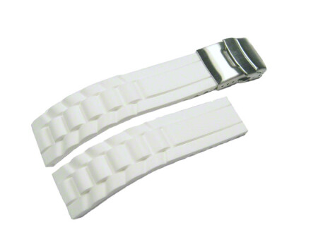 Bracelet montre - silicone - Modèle Vague - blanc
