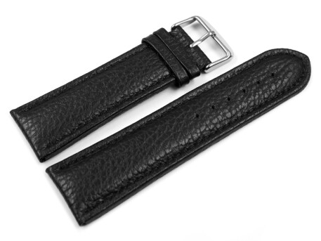 Bracelet de montre cuir de veau grainé noir 26mm 28mm
