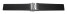 Bracelet montre à déployante - silicone - plat - noir