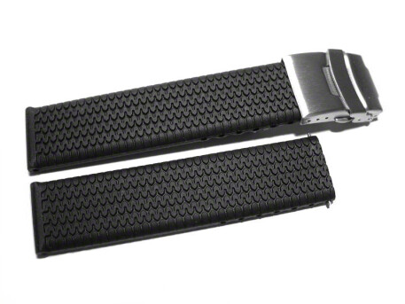 Bracelet de montre - silicone - Modèle Pneu noir